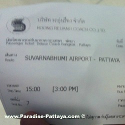 bus ticket to Pattaya from the airport