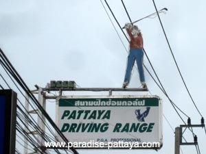 pattaya driving range sign